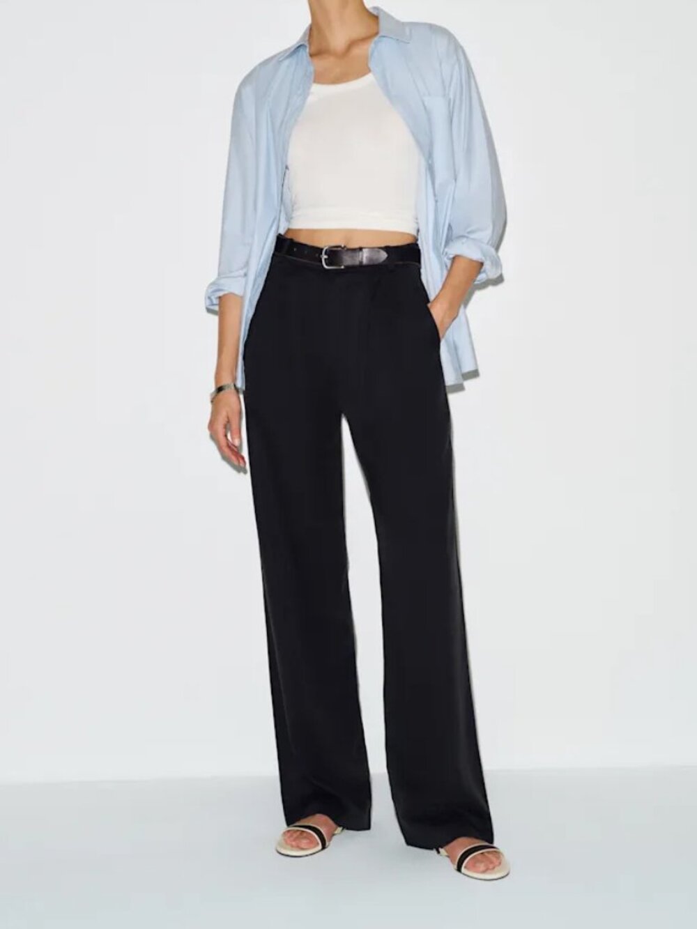 Reformation Black Mason Pants